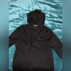 Black 100% cashmere hoodie